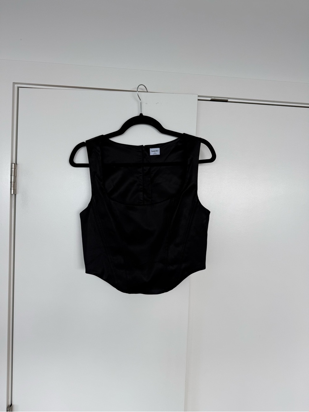 Sunday Best Black Satin Camisole